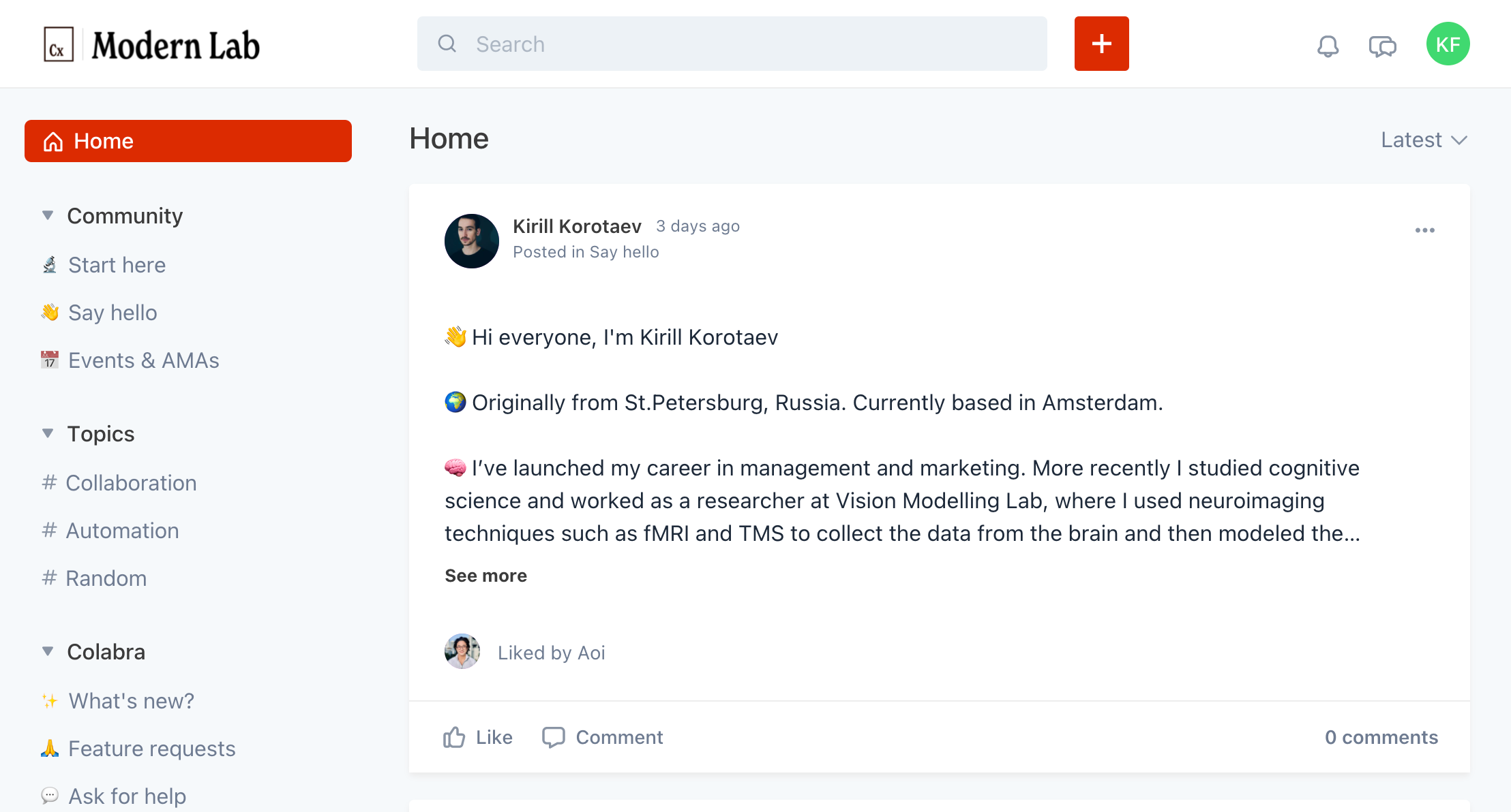 Modern Lab Community